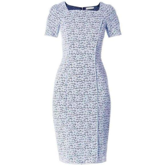 Nina Ricci - Lace Elbow Sleeve Fitted Dress - FR 40